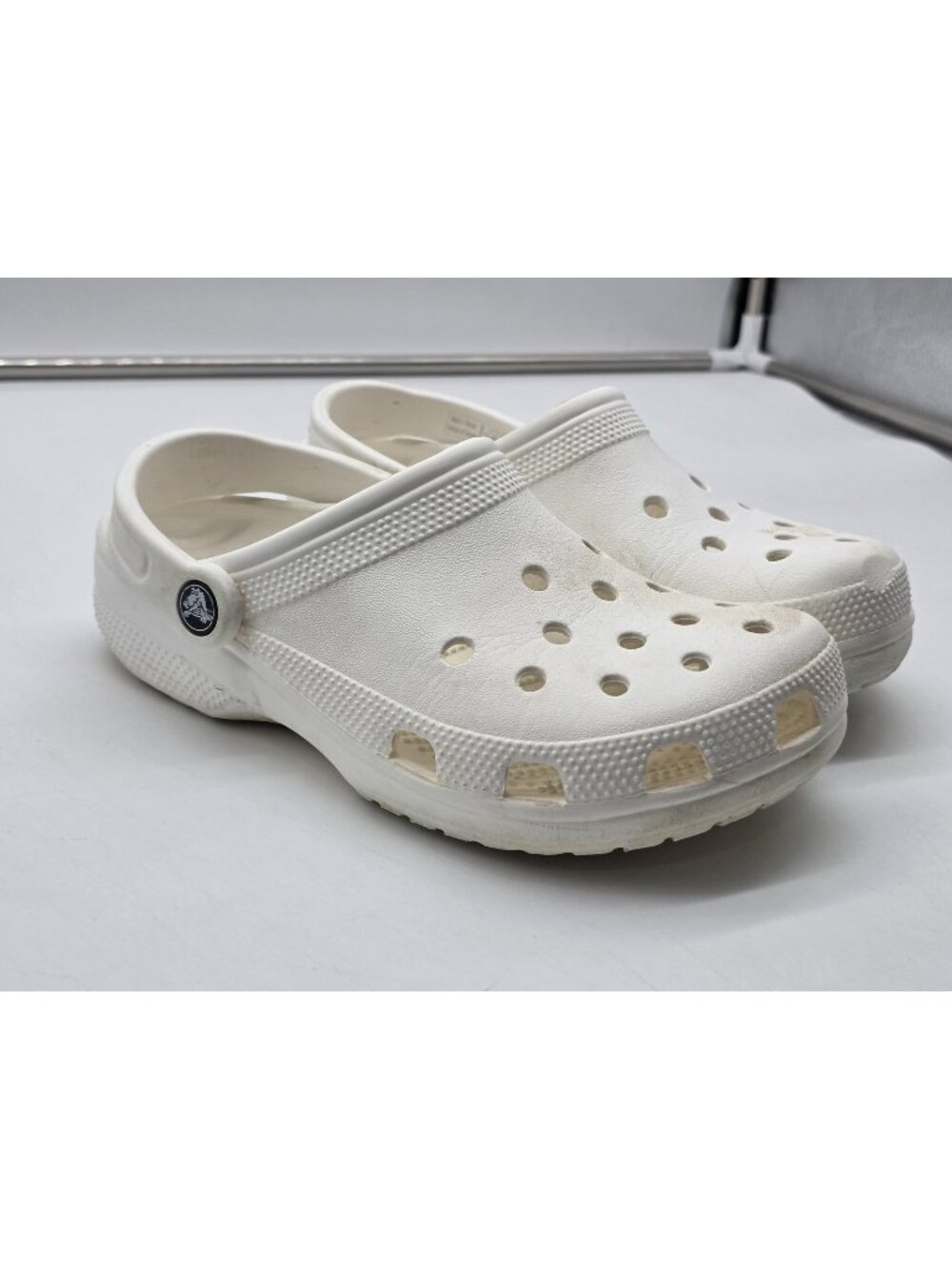 Crocs Classic Clog Shoes Kids Size 5 White Slip On Sandals Comfort Damage